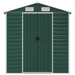 Garden Shed Green 191x555x198 cm Galvanised Steel