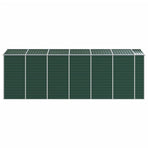 Garden Shed Green 191x555x198 cm Galvanised Steel