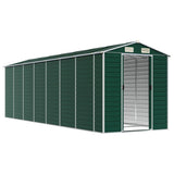 Garden Shed Green 191x640x198 cm Galvanised Steel - Side View