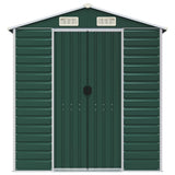 Garden Shed Green 191x640x198 cm Galvanised Steel