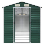 Garden Shed Green 191x640x198 cm Galvanised Steel