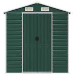 Garden Shed Green 191x725x198 cm Galvanised Steel