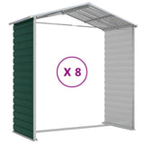Garden Shed Green 191x725x198 cm Galvanised Steel