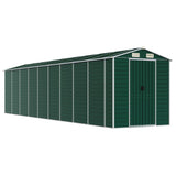 Garden Shed Green 191x810x198 cm Galvanised Steel - Front View