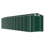 Garden Shed Green 191x895x198 cm Galvanised Steel - Front View