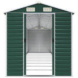 Garden Shed Green 191x895x198 cm Galvanised Steel - 45-Degree Angle