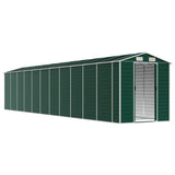 Garden Shed Green 191x980x198 cm Galvanised Steel - Side View