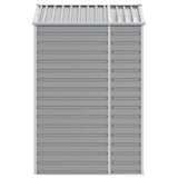 Garden Shed Light Grey 191x130x198 cm Galvanised Steel