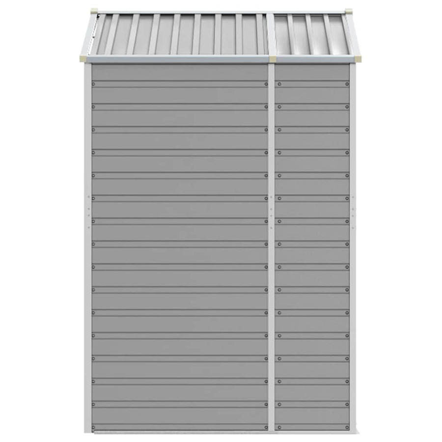 Garden Shed Light Grey 191x130x198 cm Galvanised Steel