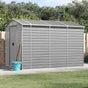 Garden Shed Light Grey 191x300x198 cm Galvanised Steel