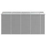 Garden Shed Light Grey 191x385x198 cm Galvanised Steel