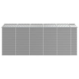 Garden Shed Light Grey 191x470x198 cm Galvanised Steel