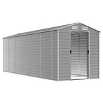 Garden Shed Light Grey 191x555x198 cm Galvanised Steel