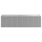 Garden Shed Light Grey 191x640x198 cm Galvanised Steel