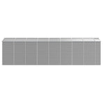 Garden Shed Light Grey 191x725x198 cm Galvanised Steel