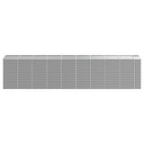 Garden Shed Light Grey 191x810x198 cm Galvanised Steel