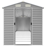 Garden Shed Light Grey 191x895x198 cm Galvanised Steel