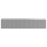 Garden Shed Light Grey 191x895x198 cm Galvanised Steel