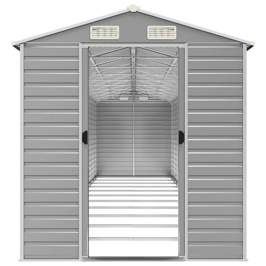 Garden Shed Light Grey 191x980x198 cm Galvanised Steel
