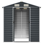Garden Shed Anthracite 191x130x198 cm Galvanised Steel