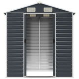Garden Shed Anthracite 191x130x198 cm Galvanised Steel - 45-Degree Angle