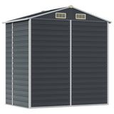 Garden Shed Anthracite 191x130x198 cm Galvanised Steel - Close-Up Angle