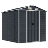 Garden Shed Anthracite 191x215x198 cm Galvanised Steel - Front View