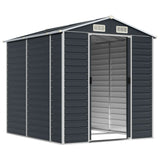Garden Shed Anthracite 191x215x198 cm Galvanised Steel - Side View