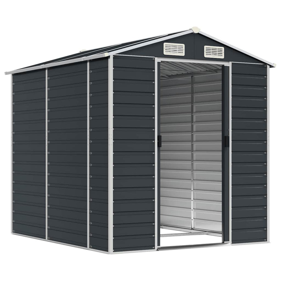 Garden Shed Anthracite 191x215x198 cm Galvanised Steel