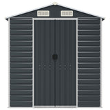 Garden Shed Anthracite 191x215x198 cm Galvanised Steel - Top-Down View
