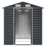 Garden Shed Anthracite 191x215x198 cm Galvanised Steel - 45-Degree Angle