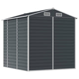 Garden Shed Anthracite 191x215x198 cm Galvanised Steel - Close-Up Angle