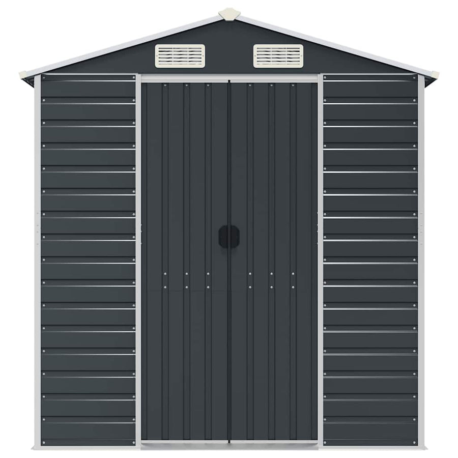 Garden Shed Anthracite 191x300x198 cm Galvanised Steel