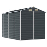 Garden Shed Anthracite 191x300x198 cm Galvanised Steel - Close-Up Angle