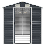Garden Shed Anthracite 191x385x198 cm Galvanised Steel