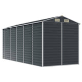 Garden Shed Anthracite 191x470x198 cm Galvanised Steel - Close-Up Angle