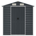 Garden Shed Anthracite 191x555x198 cm Galvanised Steel