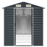 Garden Shed Anthracite 191x555x198 cm Galvanised Steel - 45-Degree Angle