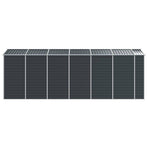 Garden Shed Anthracite 191x555x198 cm Galvanised Steel