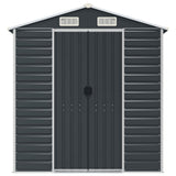 Garden Shed Anthracite 191x640x198 cm Galvanised Steel