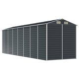 Garden Shed Anthracite 191x640x198 cm Galvanised Steel - Close-Up Angle