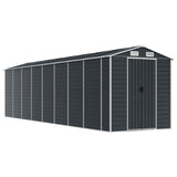 Garden Shed Anthracite 191x725x198 cm Galvanised Steel - Front View