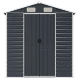 Garden Shed Anthracite 191x725x198 cm Galvanised Steel - Top-Down View