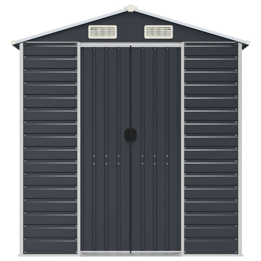 Garden Shed Anthracite 191x725x198 cm Galvanised Steel