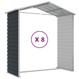 Garden Shed Anthracite 191x725x198 cm Galvanised Steel