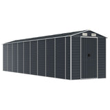 Garden Shed Anthracite 191x810x198 cm Galvanised Steel - Front View