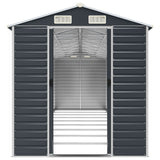 Garden Shed Anthracite 191x810x198 cm Galvanised Steel - 45-Degree Angle
