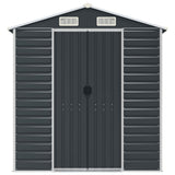 Garden Shed Anthracite 191x980x198 cm Galvanised Steel - Top-Down View
