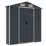 Garden Shed Anthracite 191x980x198 cm Galvanised Steel - Low Angle