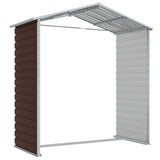 Garden Shed Brown 191x130x198 cm Galvanised Steel - Extra Image